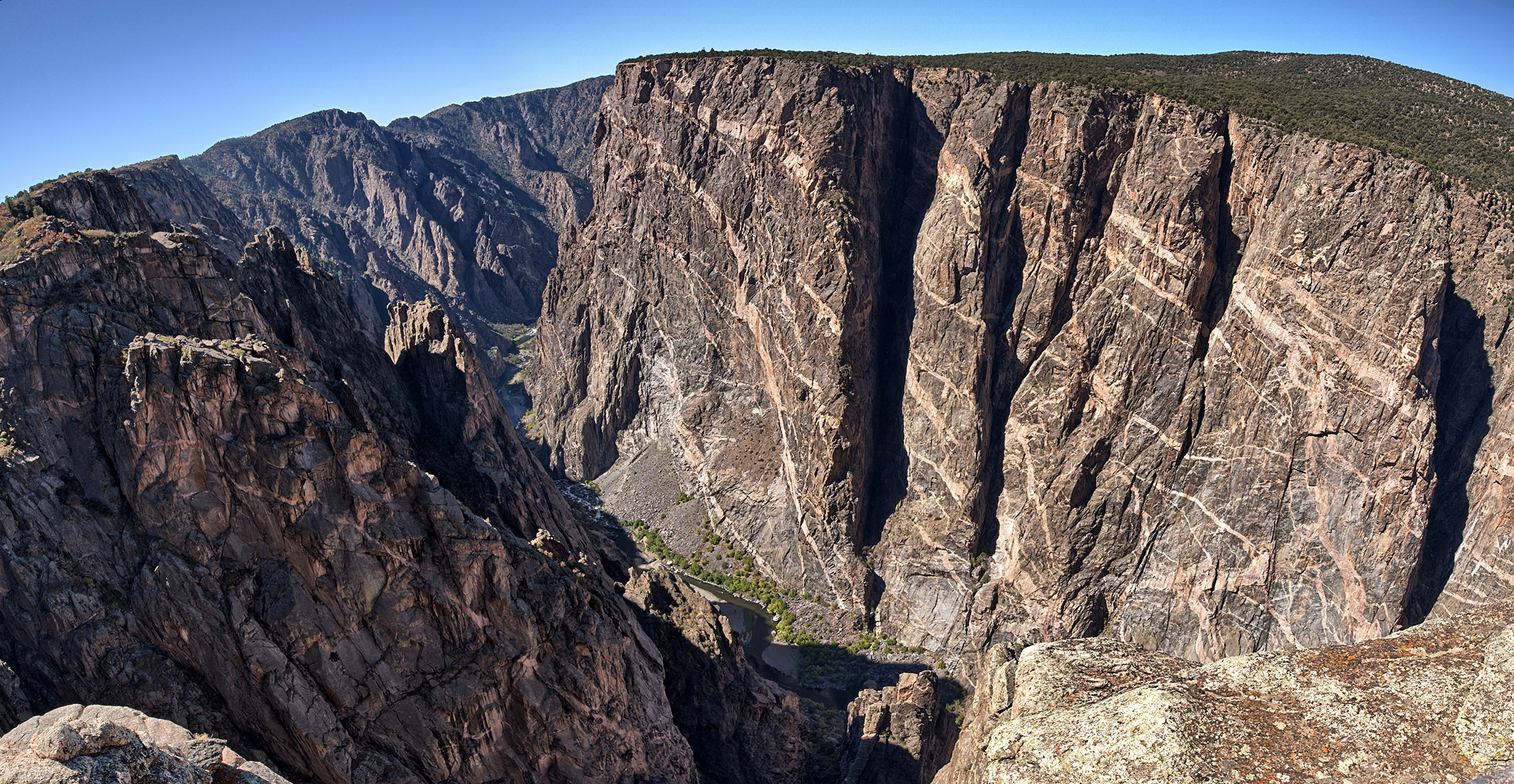Panorama of Painted Wall, Black Canyon of the Gunnison