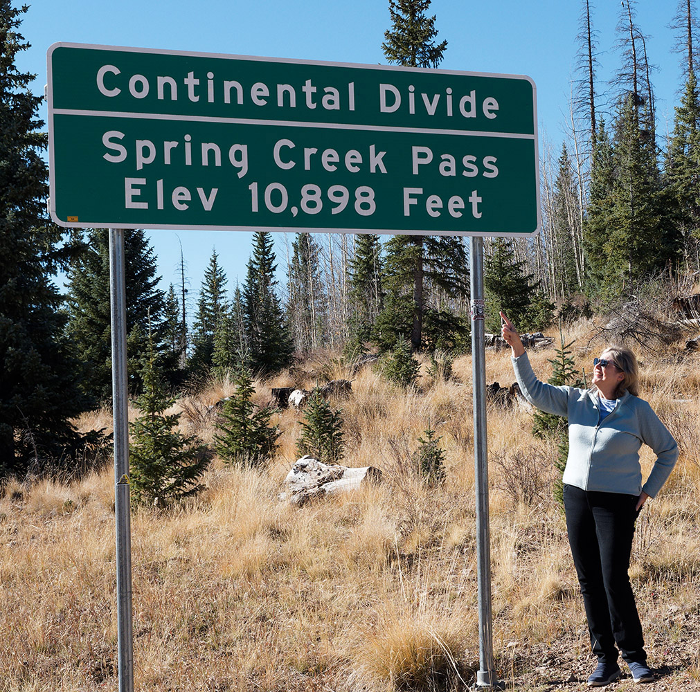 Hwy 149 allowed us to reach the continental divide for the 4th time on our trip.