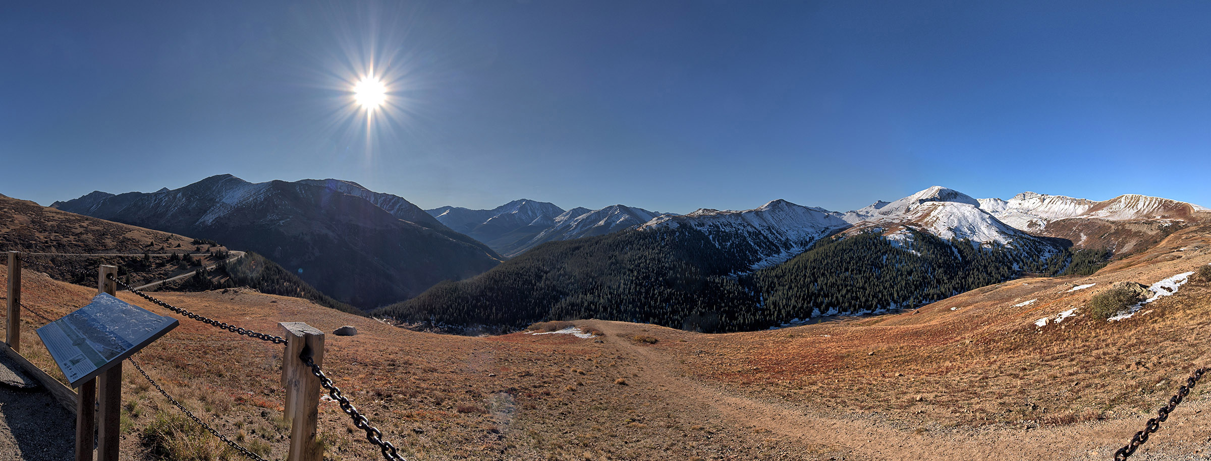 Panorama view facing South from Independence Pass.