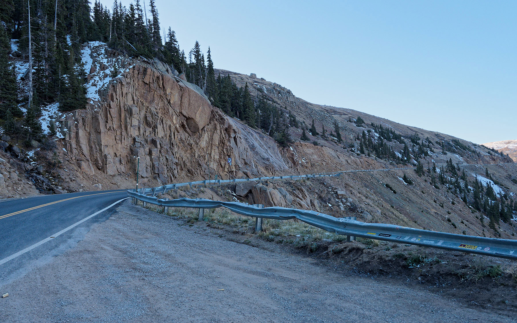 Roadcut on Colorado Highway 82 near Independence Pass.