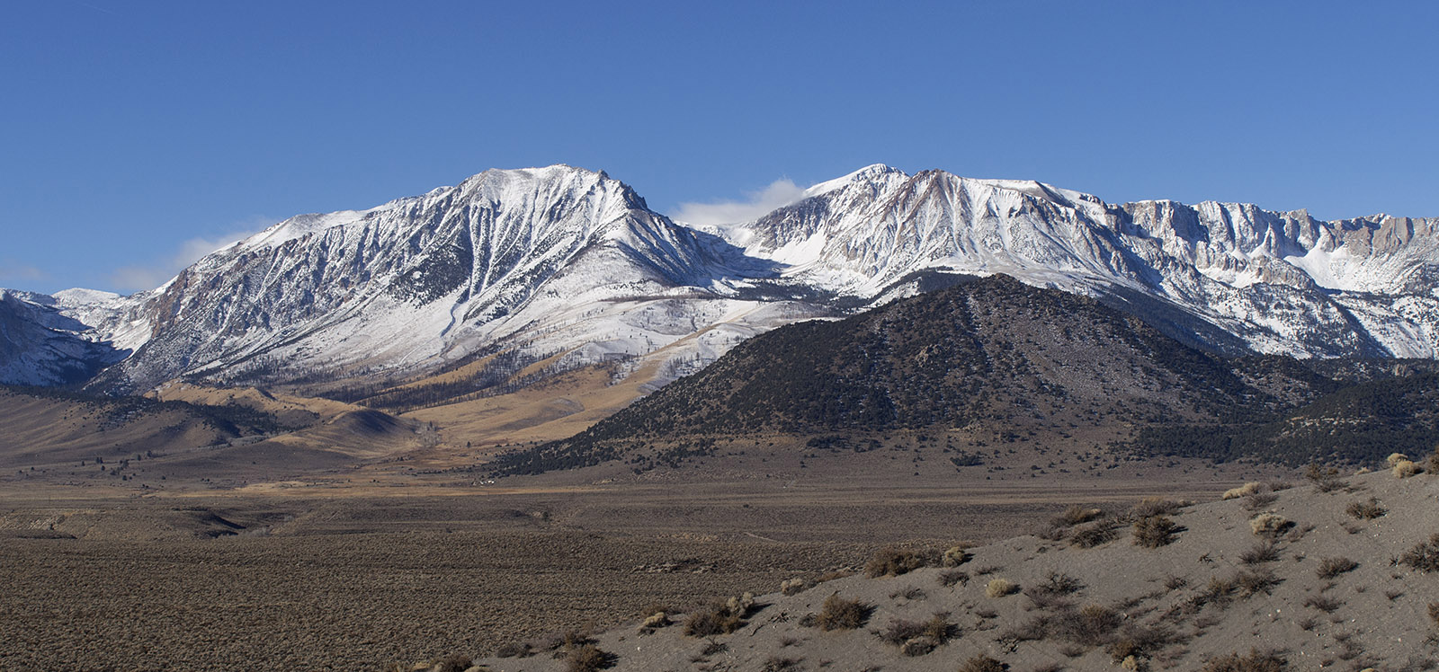 Carson Peak in the June Lake area as viewed from Panum Crater.