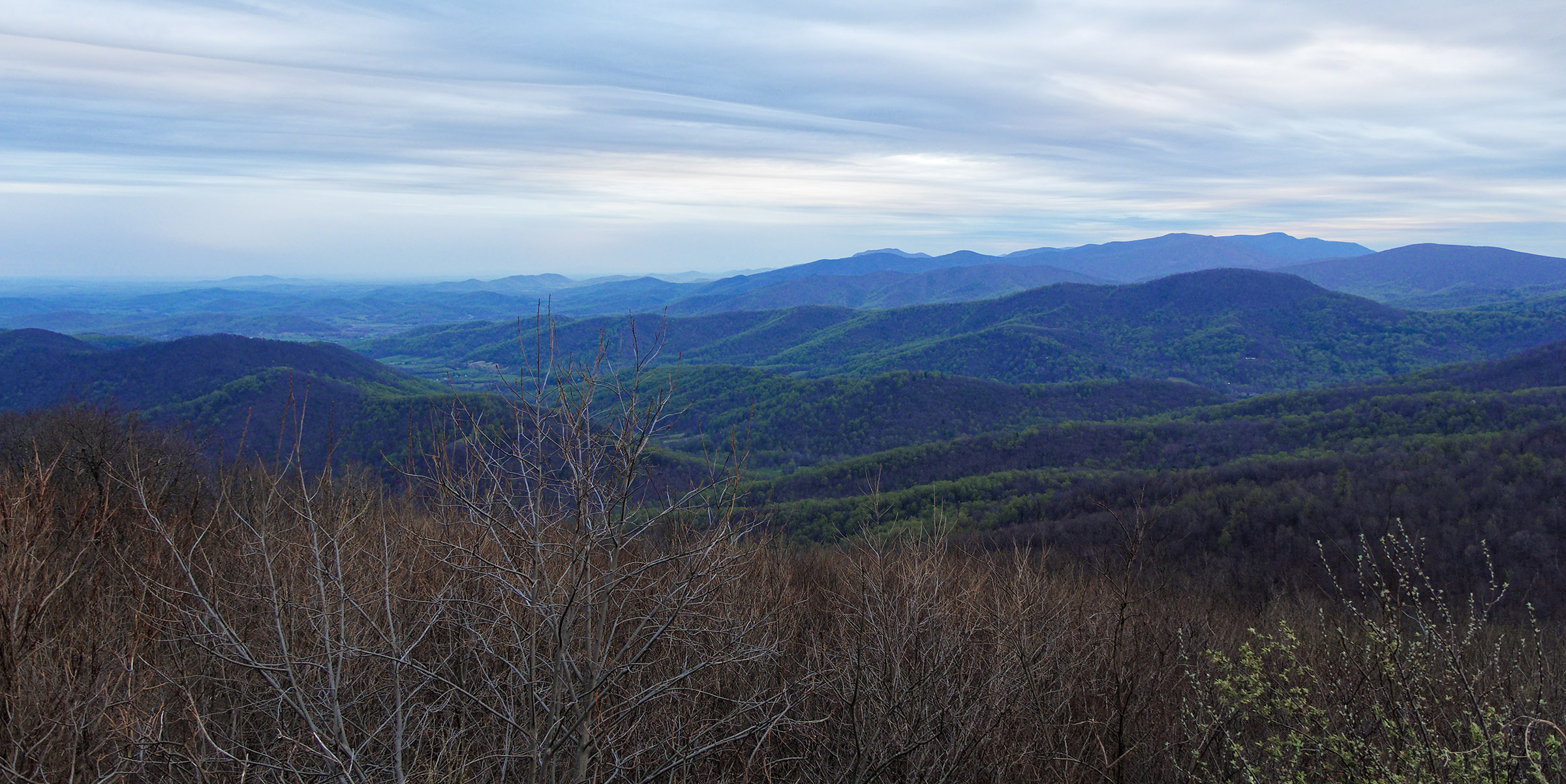 View of Blue Ridge Mountains from Range View Overlook