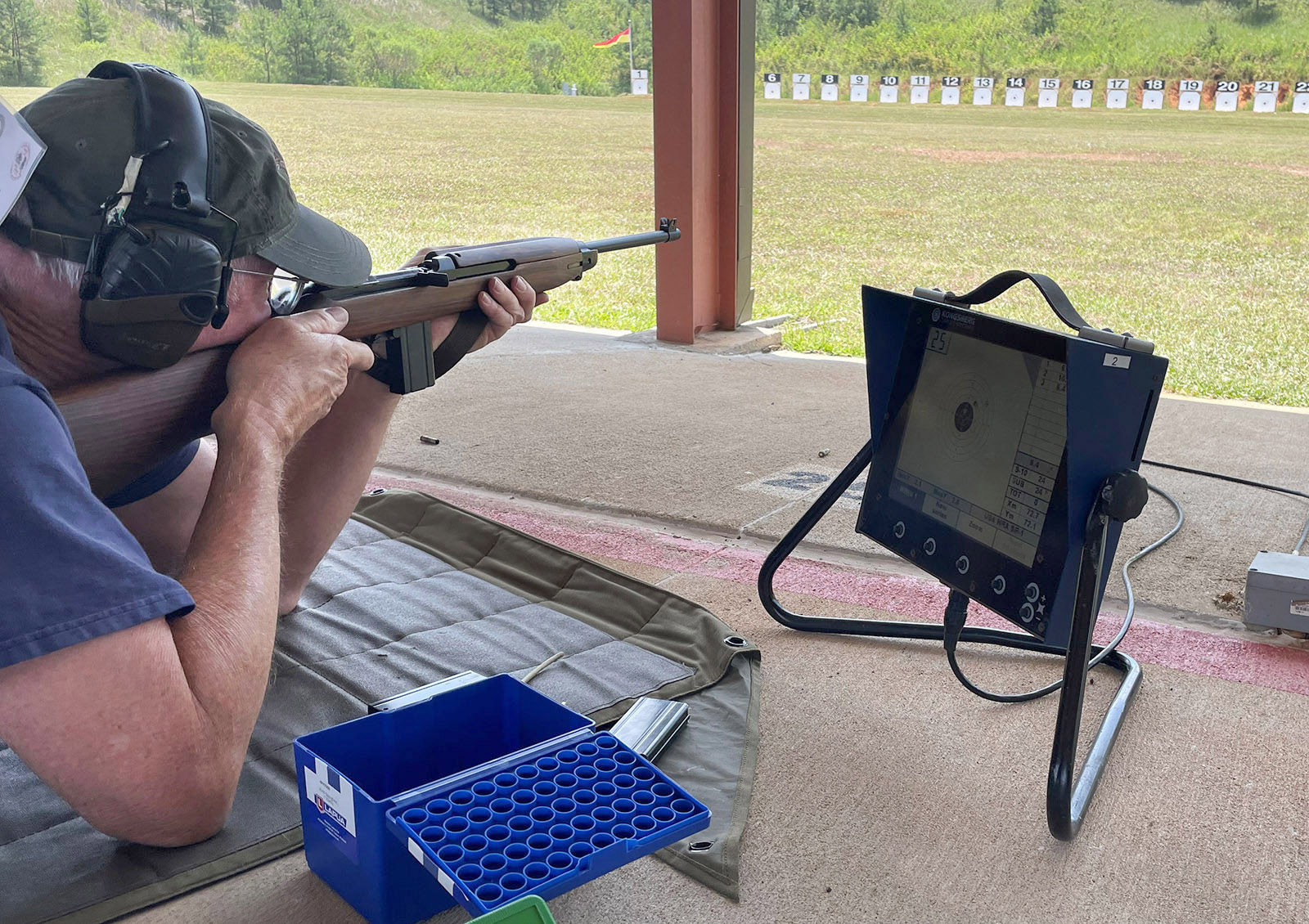 Shooting my rebuilt 1943 Saginaw SG M1 Carbine at the carbine match held on the 100 yd range.  This was my first carbine match, and several newbie errors left me in 30th place out of 46 competitors.