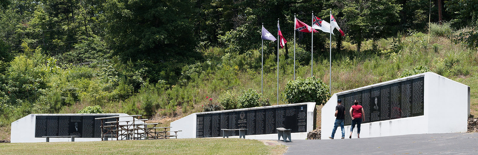 The Calhoun County Confederate Memorial at Janney Furnace Park lists county residents who died in the Civil War.