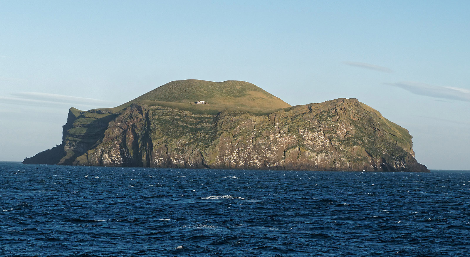 Bjarnarey, one of the Westman Islands viewed from the ferry. The Westman Islands are an archipelago of 15 islands formed from 70-80 volcanoes along a branch of the Mid-Atlantic Ridge that have been active over the last 100 – 200 thousand years.
