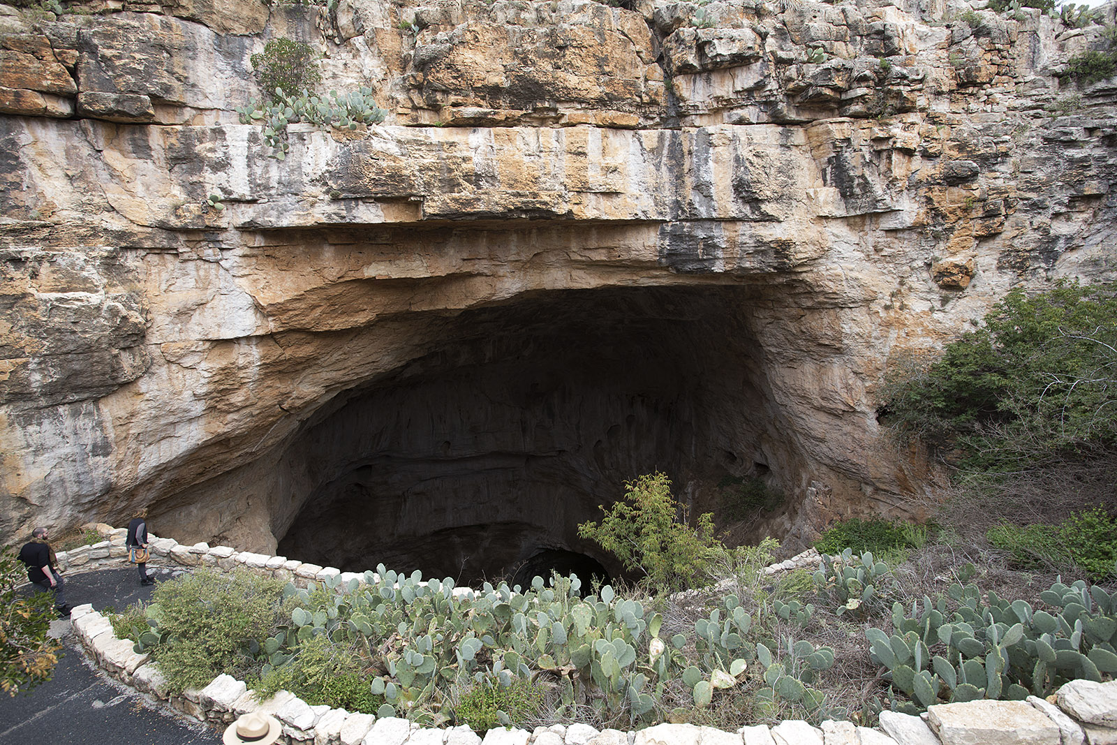 Natural Entrance to Carlsbad Cavern.  As you descend down the pathway into the cavern, there is an overwhelming odor of ammonia from the bat quano.