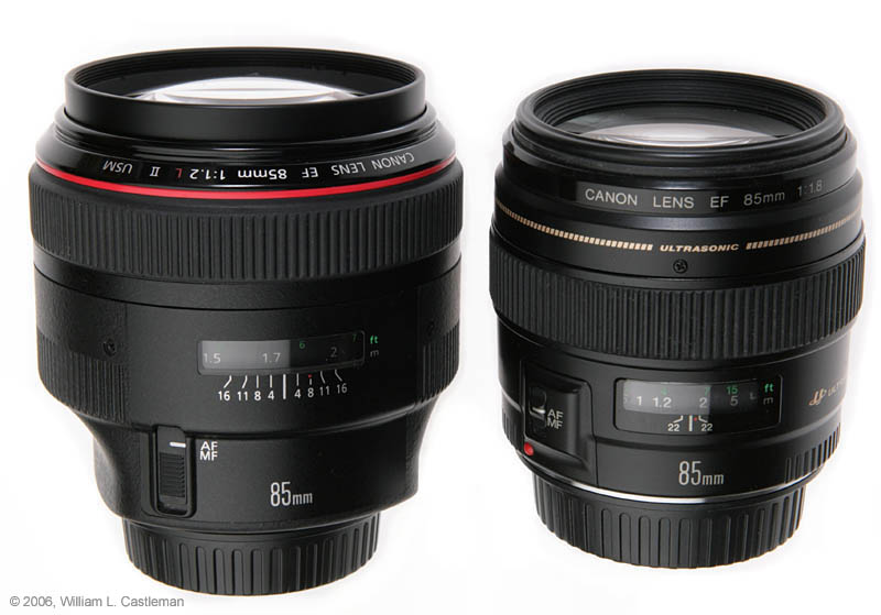 Review of Canon EF 85mm f/1.2L II Lens and Canon EF 85mm f/1.8 Lens
