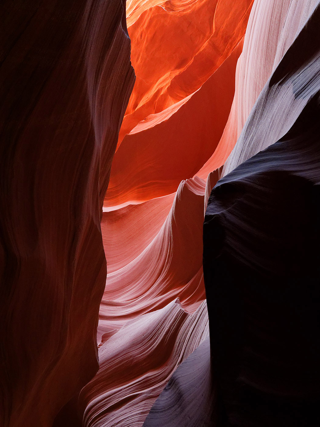 Lower Antelope Canyon in early morning light.